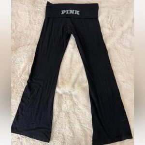 Victoria’s Secret Rhinestone Foldover Flare Leggings Size xl